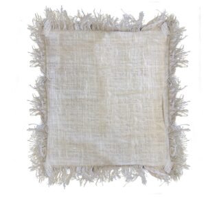Laid-Back Loft Fringe Cushion Pure Linen 60x60