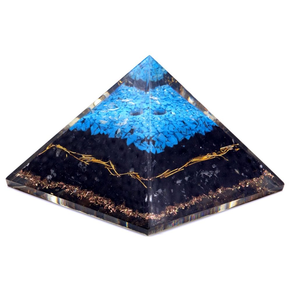 emf protection orgonite pyramid turquoise tourmaline EMF Protection Orgonite Pyramid Turquoise Tourmaline - Image 3