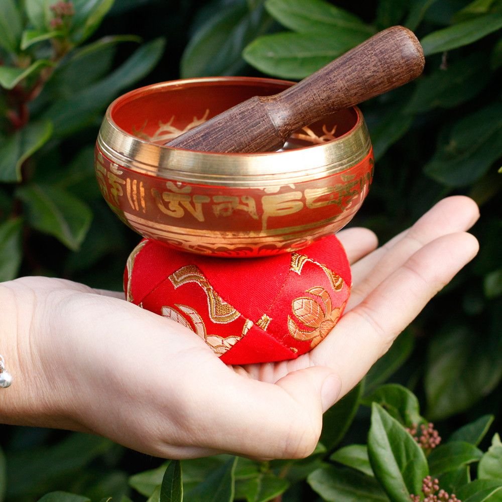 inner calm mini red singing bowl set Inner Calm Mini Red Singing Bowl Set - Image 5