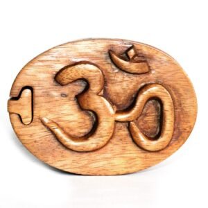 Sacred Om Puzzle Keepsake Box Wood