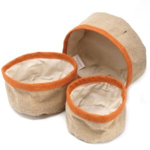 Warm Accent Storage Basket Set Jute Turmeric