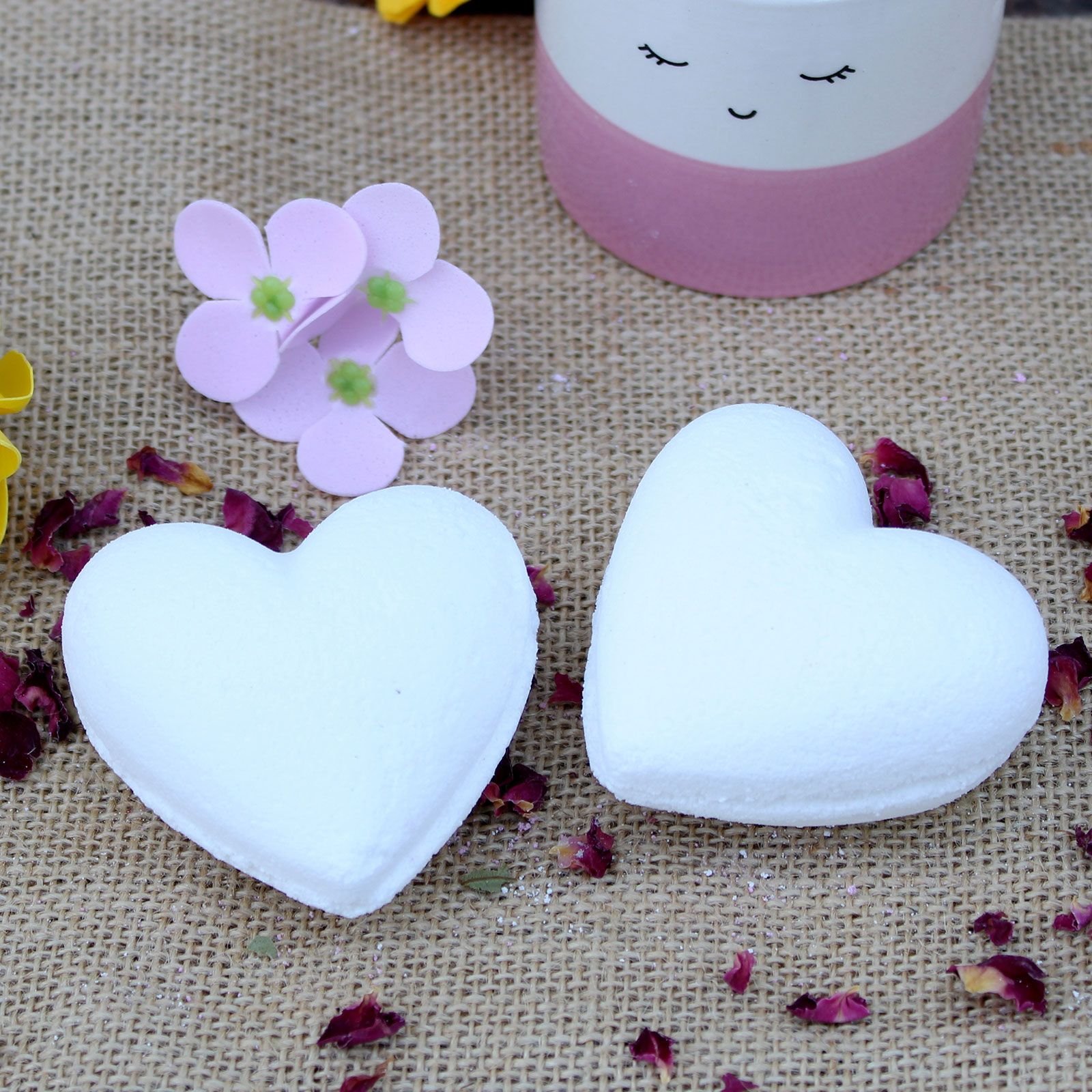 tropical calm heart bath bomb coconut Tropical Calm Heart Bath Bomb Coconut - Image 2