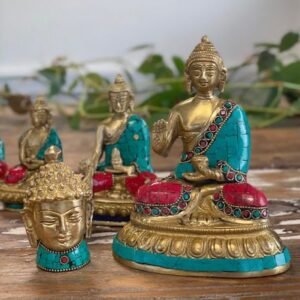Grounded Calm Brass Buddha Statue Hands Down