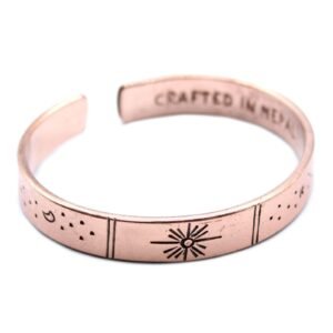 Cosmic Journey Copper Cuff Inspirational Bracelet