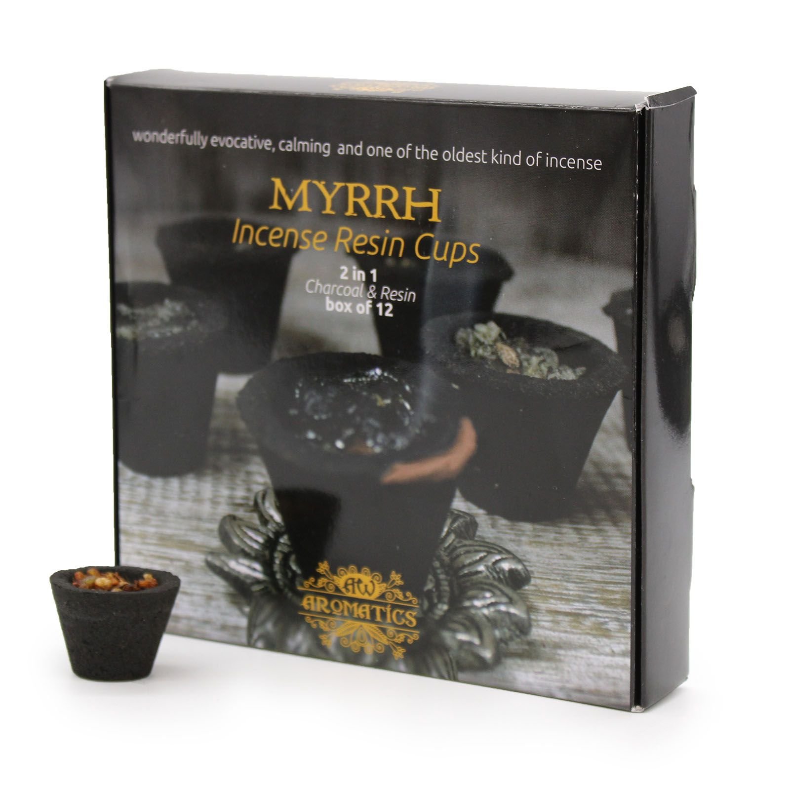 deep grounding resin incense cups myrrh Deep Grounding Resin Incense Cups Myrrh