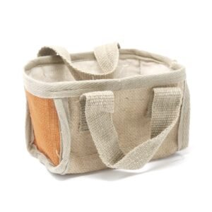 Mini Display Shopping Basket Turmeric Jute