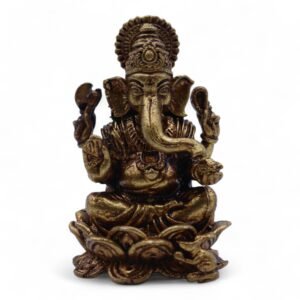 Prosperous Wisdom Altar Statue Brass Ganesha