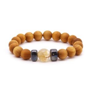 Empowering Cedarwood Chakra Bangle Citrine Glow
