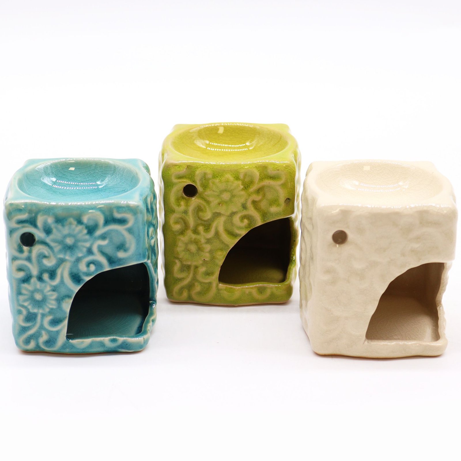 gentle bloom square ceramic oil burner Gentle Bloom Square Ceramic Oil Burner - Image 4