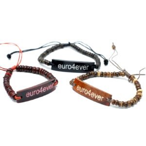 Playful Euro4Ever Coconut Bead Affirmation Bracelet