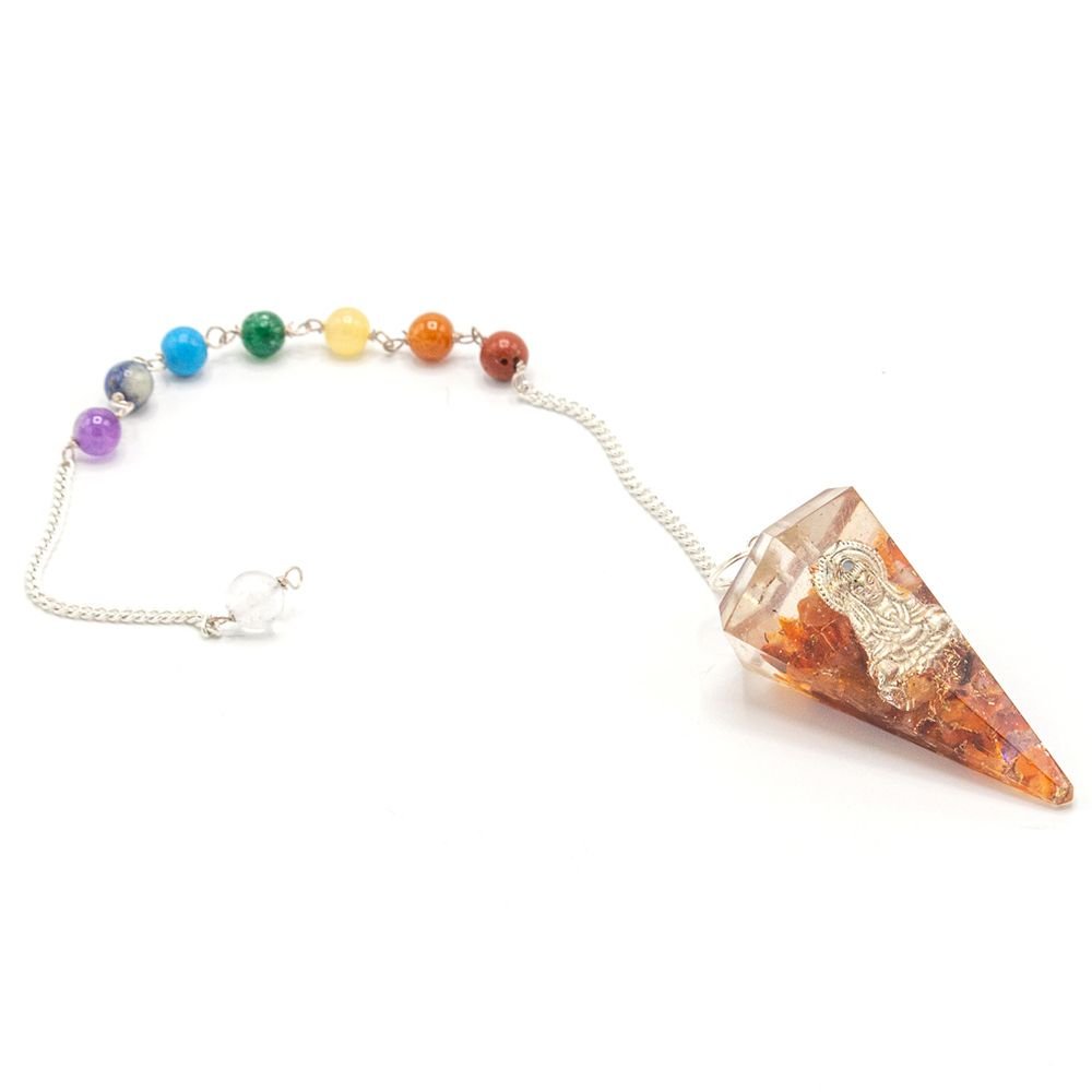 serene insight orgonite chakra pendulum buddha Serene Insight Orgonite Chakra Pendulum Buddha - Image 2