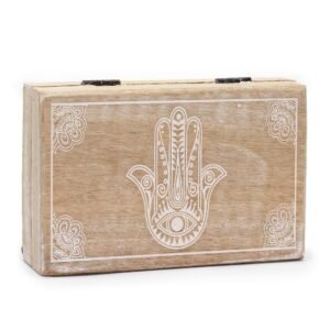 Protective Storage Box Large Hamsa Whitewash