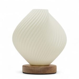 Coastal LED Table Lamp Shell Twisted Wave