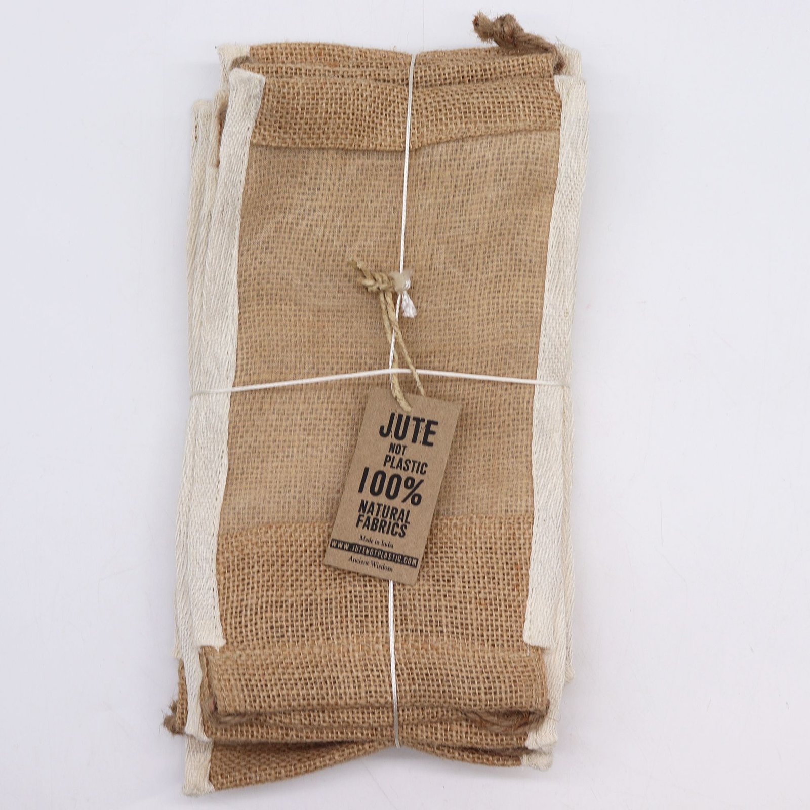 rustic gift pouch in washed jute large Rustic Gift Pouch in Washed Jute Large - Image 4