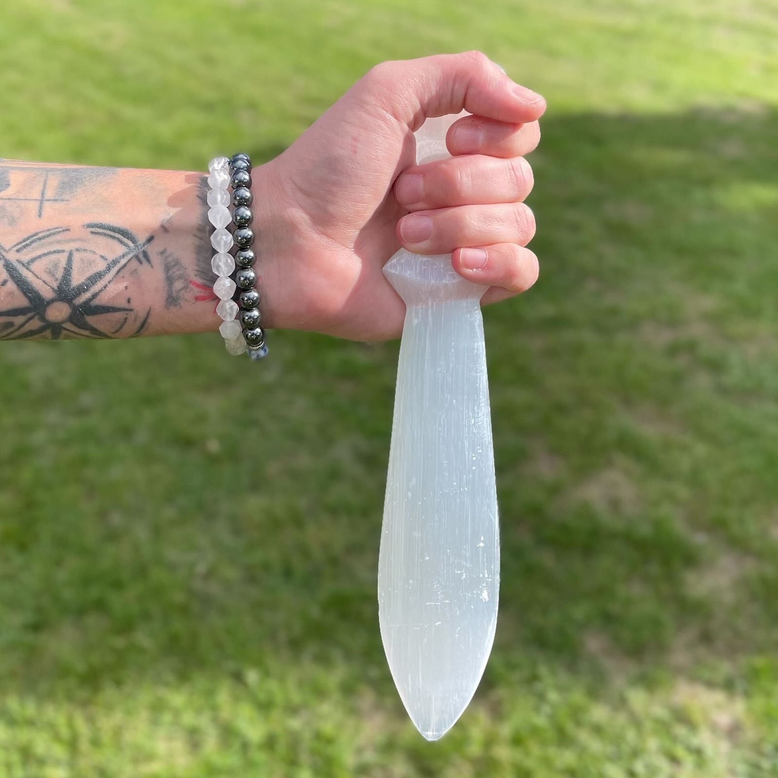 deep cleansing spiral selenite ritual knife Deep Cleansing Spiral Selenite Ritual Knife - Image 5