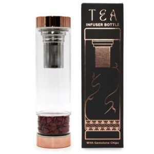 Energising Crystal Tea Infuser Bottle Red Jasper