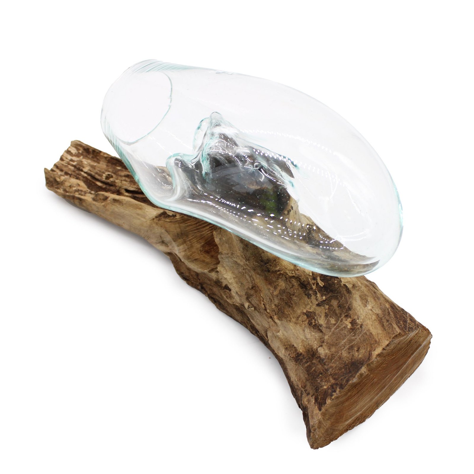 wall-mounted molten glass bowl on wood Wall-Mounted Molten Glass Bowl on Wood - Image 8