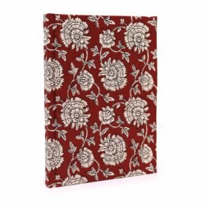 Inspired Writing Cotton Notebook Burgundy Floral