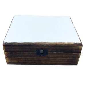 Serene Keepsake Storage Box White Mango Wood