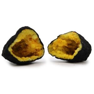 Radiant Yellow Calcite Crystal Geode Stone