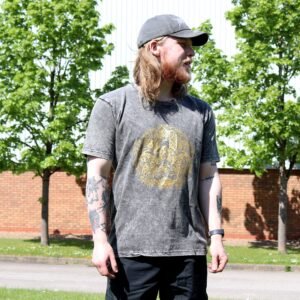 Grounded Protection Hamsa Stonewashed Grey Tee