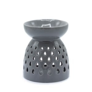 Soothing Teardrop Cutout Grey Oil Burner