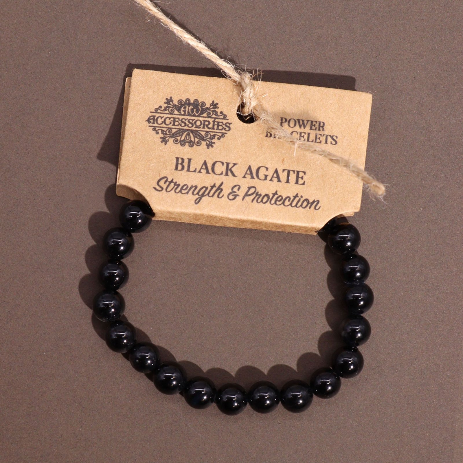protective strength power bracelet black agate Protective Strength Power Bracelet Black Agate - Image 2
