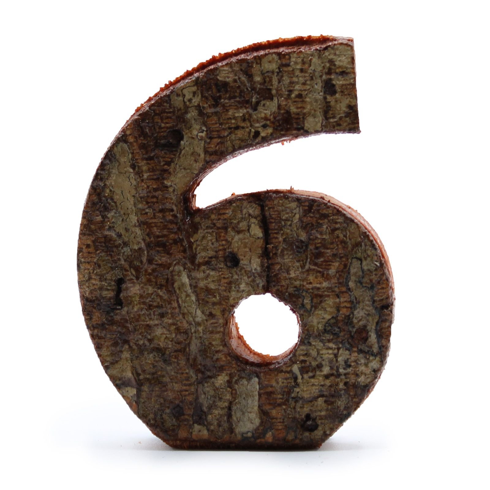 rustic home number decoration natural bark 6 Rustic Home Number Decoration Natural Bark 6