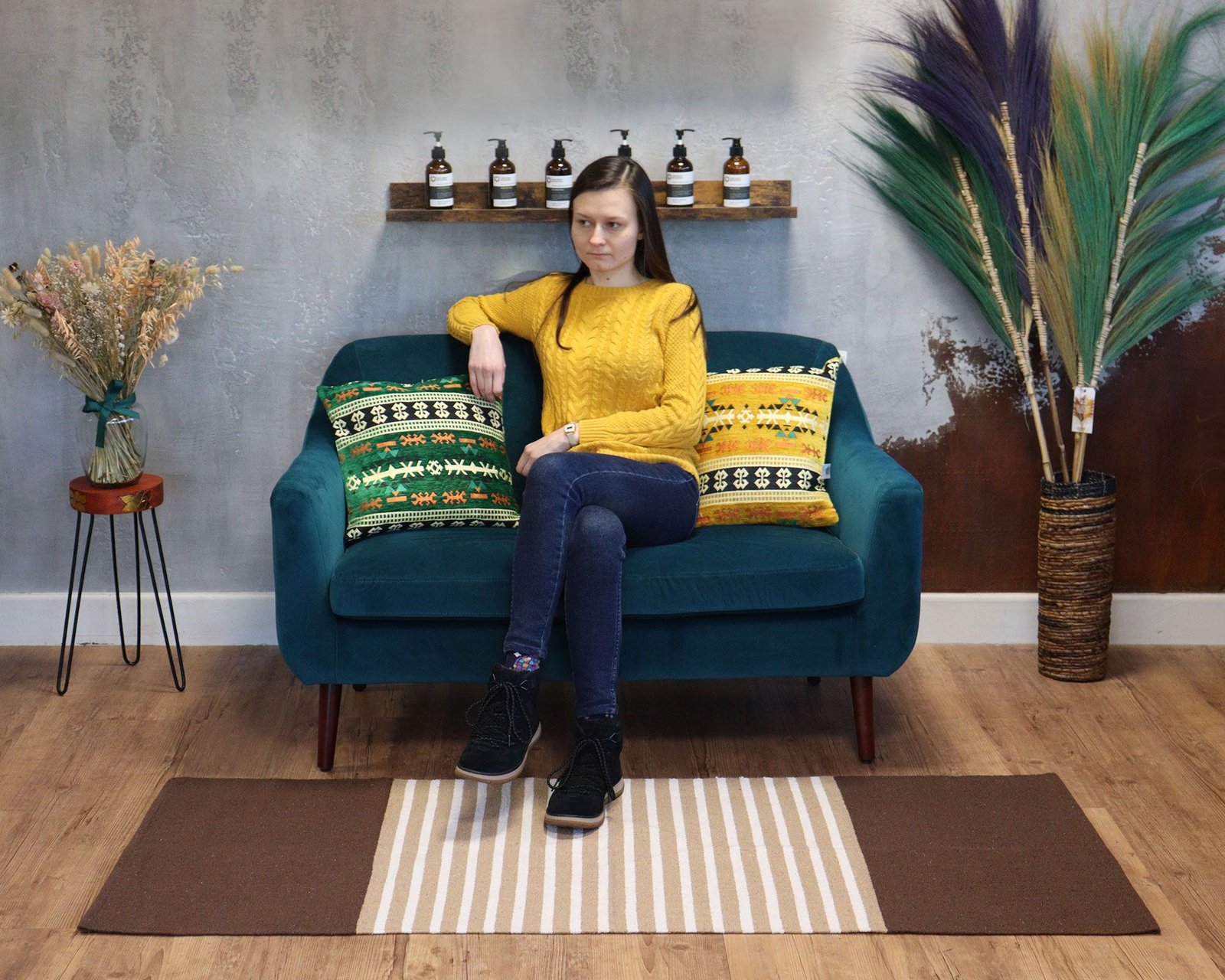 earthbound comfort indian cotton runner brown beige Earthbound Comfort Indian Cotton Runner Brown Beige - Image 7