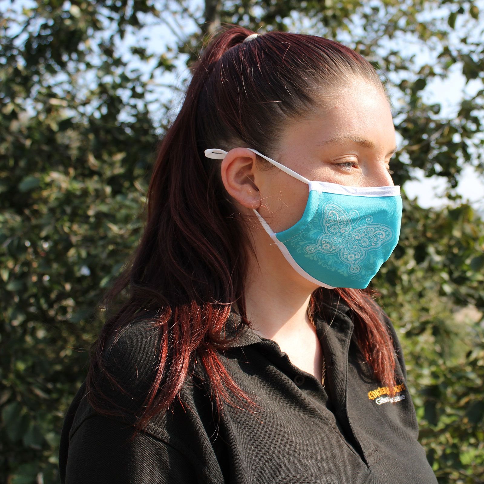 lightweight comfort face mask blue butterfly Lightweight Comfort Face Mask Blue Butterfly