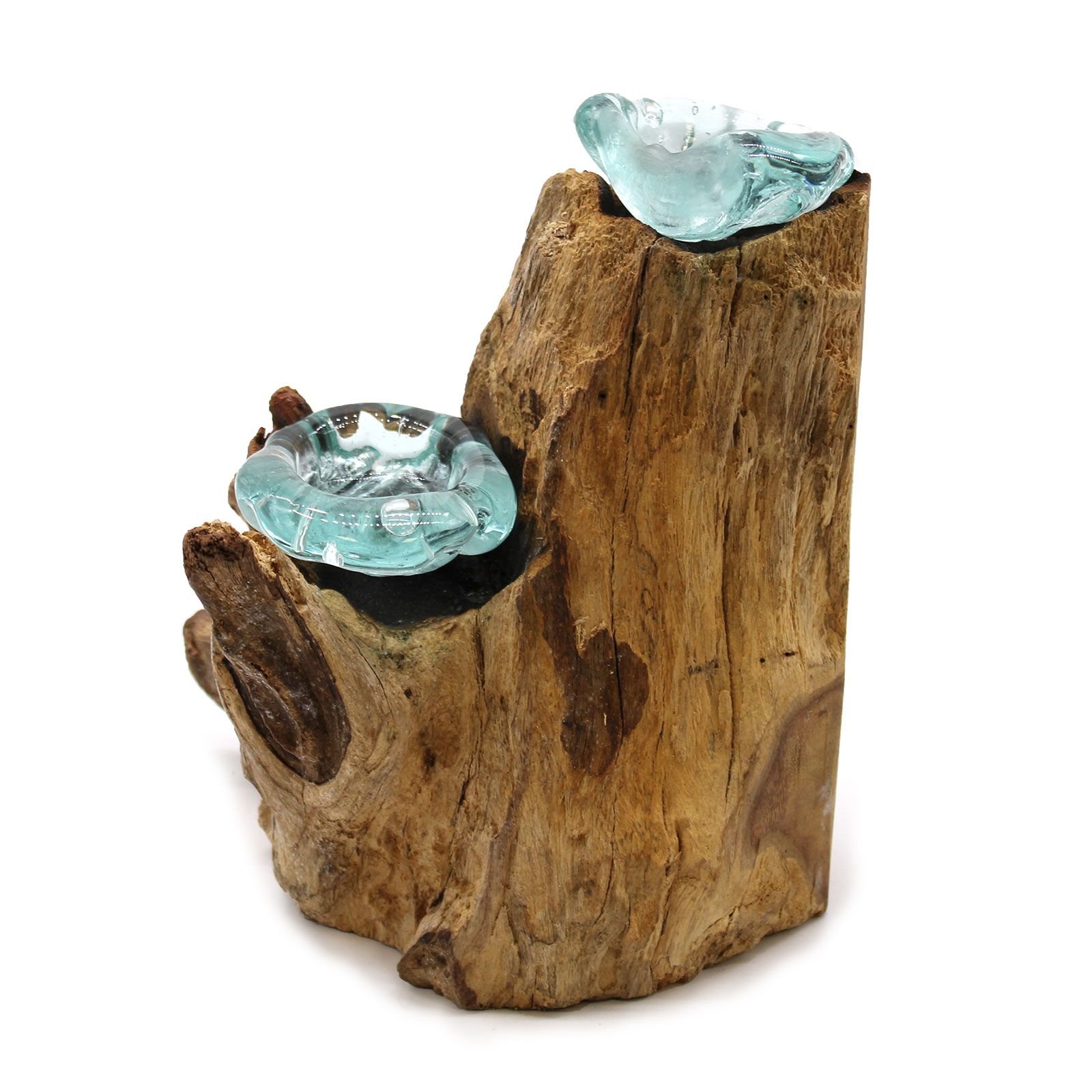 balanced glow double candle holder glass wood Balanced Glow Double Candle Holder Glass Wood - Image 4