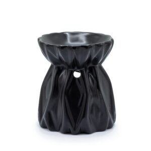Modern Calm Geometric Ceramic Oil Burner Black