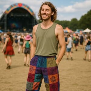 Empowered Dream Pants with Purple Mushroom Print