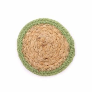 Boho Protection Coaster Set Jute Cotton Olive