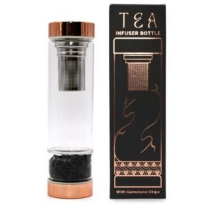 Balancing Crystal Tea Infuser Bottle Black Onyx