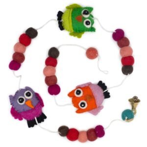 Charming Felt Wall Hanging Colourful Owls