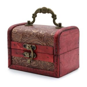 Romantic Storage Chest Floral Embossed Design
