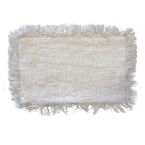 Cozy Accent Fringe Cushion Pure Linen 30x50