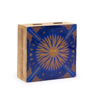 Elegant Enameled Medium Square Keepsake Box