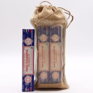 Rustic Long Gift Pouch in Washed Jute