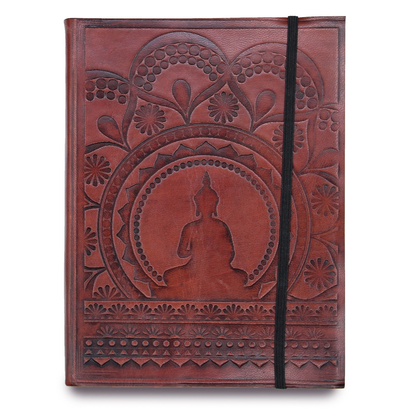 mindful journey leather notebook tibetan mandala Mindful Journey Leather Notebook Tibetan Mandala