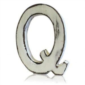 Personalised Shabby Chic Decorative Letter Q