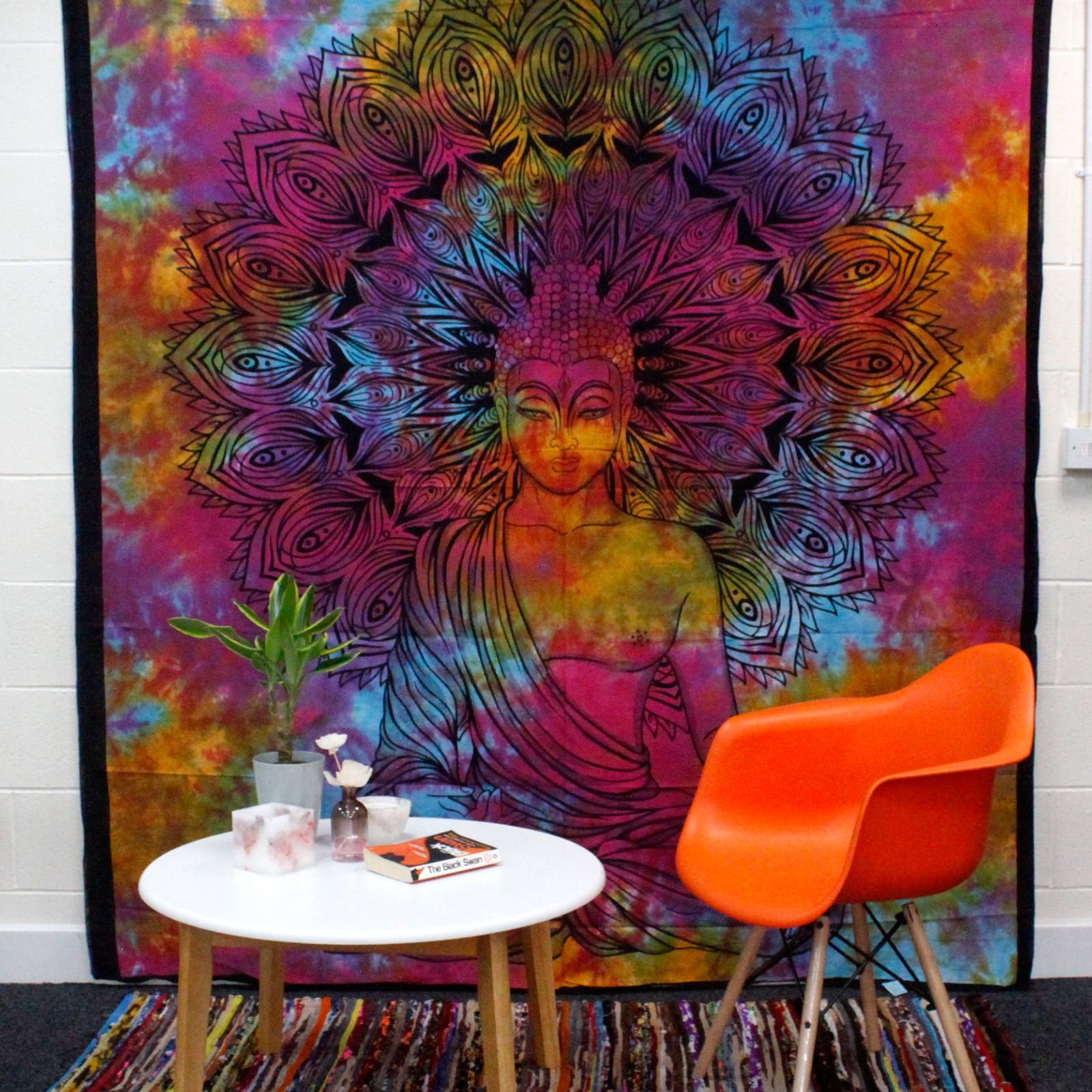 peaceful buddha cotton double bedspread tapestry Peaceful Buddha Cotton Double Bedspread Tapestry - Image 3