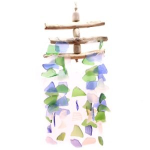 Flowing Breeze Wind Chime Green White Blue