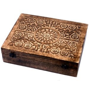 Grand Floral Aromatherapy Box Mango Wood