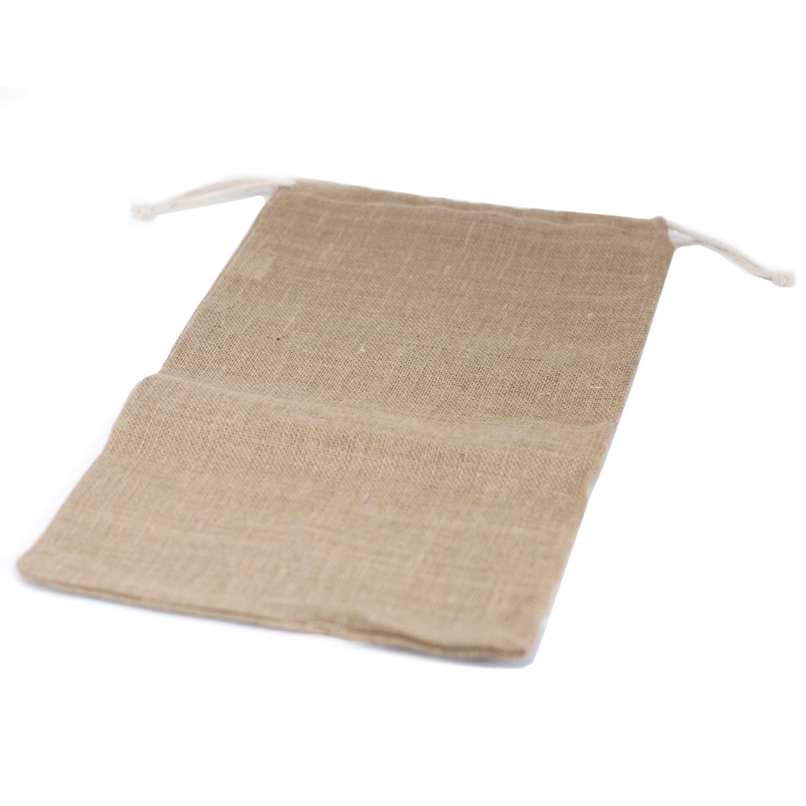 eco gift drawstring pouch natural jute large Eco Gift Drawstring Pouch Natural Jute Large - Image 2