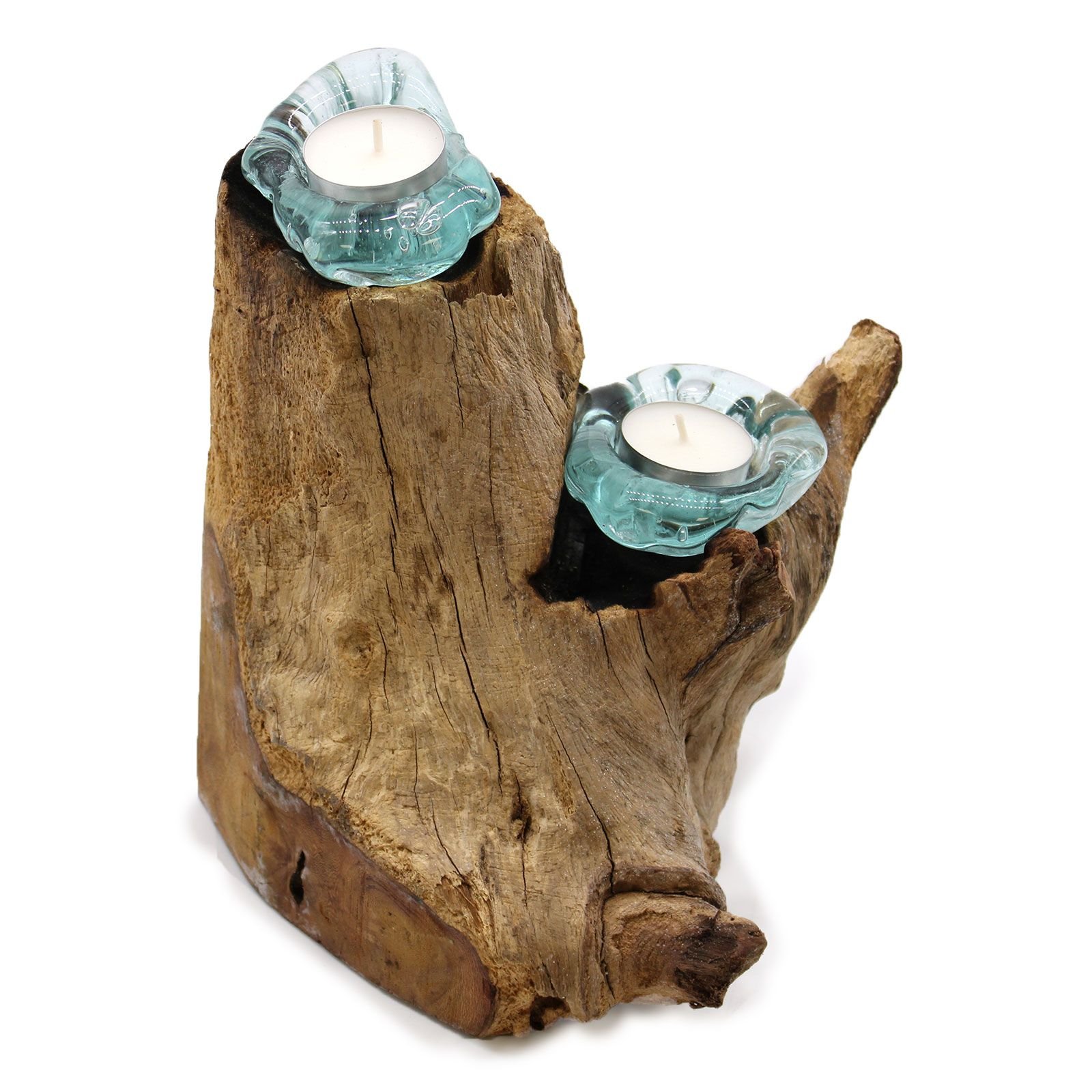 balanced glow double candle holder glass wood Balanced Glow Double Candle Holder Glass Wood - Image 6