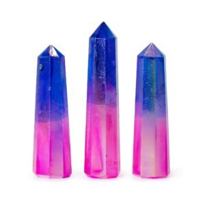 Dreamscape Obelisk Crystal Pink Blue Aurora Quartz