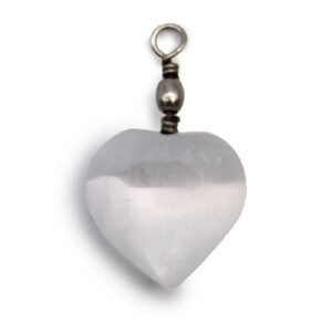 Heart Calming Pendant Polished Selenite