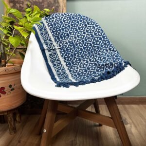 Artisanal Indigo Runner Madjid Tiles Design